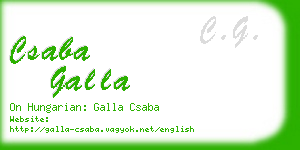 csaba galla business card